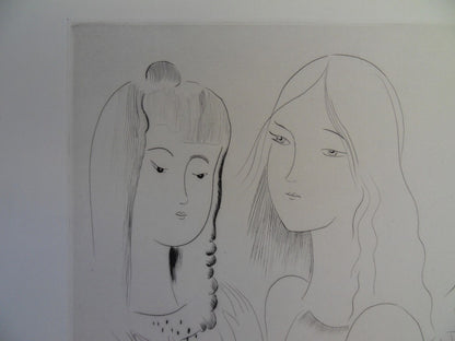 Mily POSSOZ : Les coquettes - Gravure originale