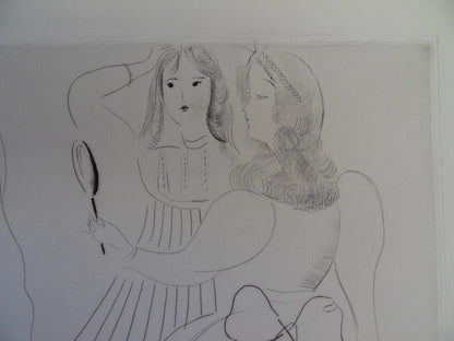 Mily POSSOZ : Les coquettes - Gravure originale