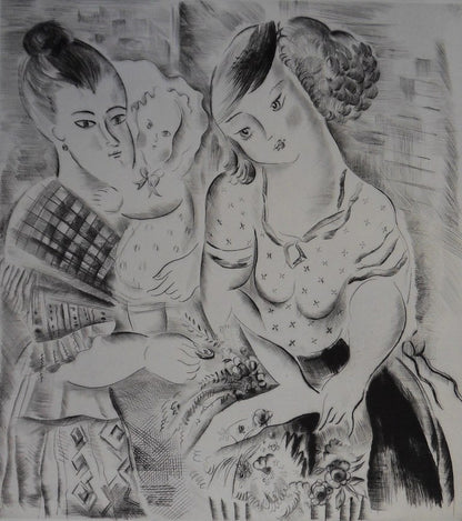 Mily POSSOZ : La fleuriste - Gravure originale signée