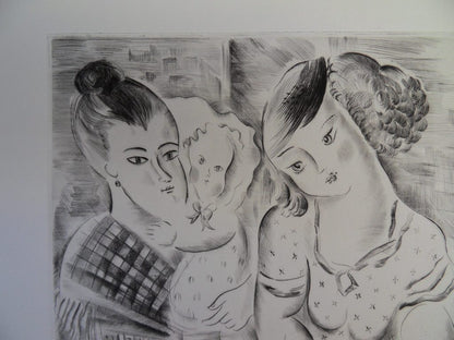 Mily POSSOZ : La fleuriste - Gravure originale signée