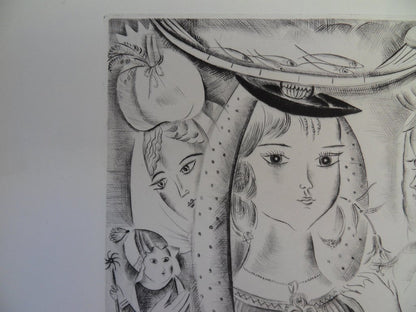 Mily POSSOZ : La fête portugaise - Gravure originale signée