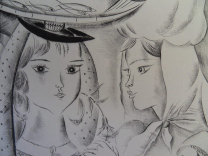 Mily POSSOZ : La fête portugaise - Gravure originale signée