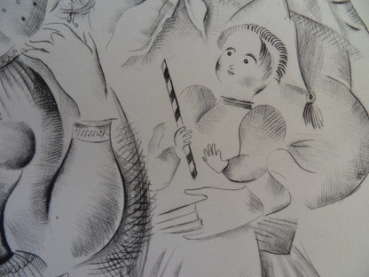 Mily POSSOZ : La fête portugaise - Gravure originale signée