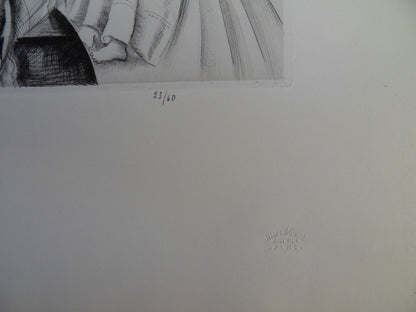 Mily POSSOZ : La fête portugaise - Gravure originale signée