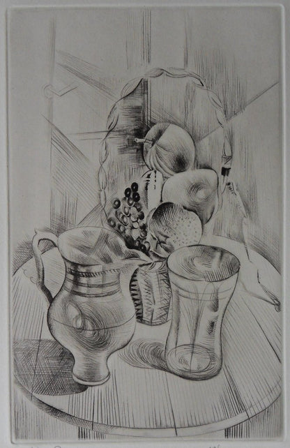 Mily POSSOZ : Nature morte aux fruits - Gravure originale signée