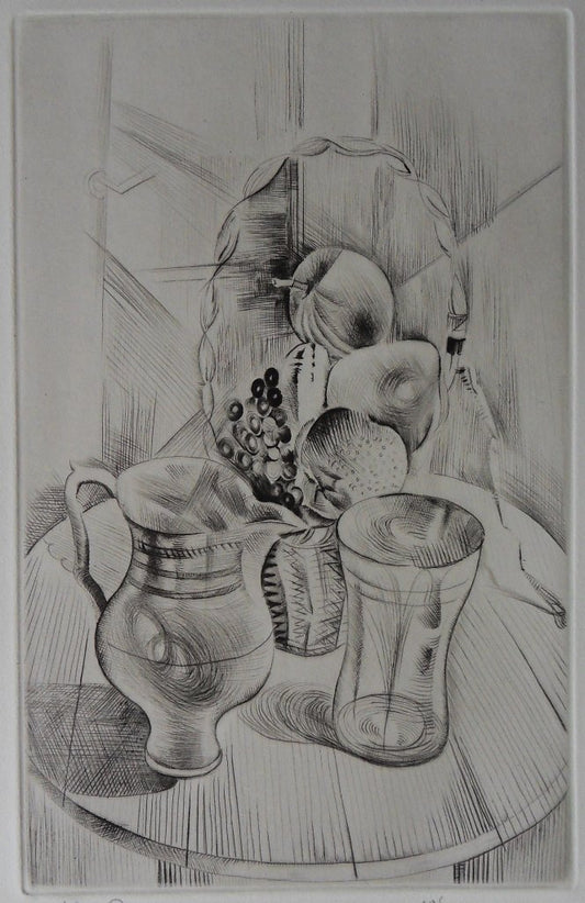 Mily POSSOZ : Nature morte aux fruits - Gravure originale signée