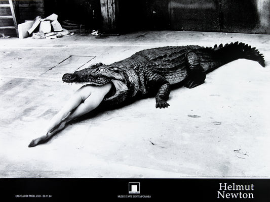 Helmut NEWTON : Le crocodile et la femme nue - Affiche originale