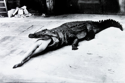 Helmut NEWTON : Le crocodile et la femme nue - Affiche originale