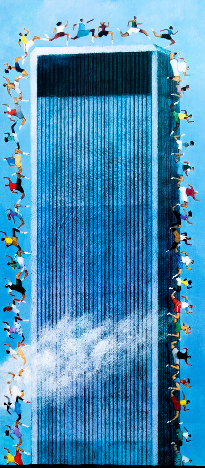 Dave CUTLER : Affiche originale Marathon NYC 1994 (Twin towers)