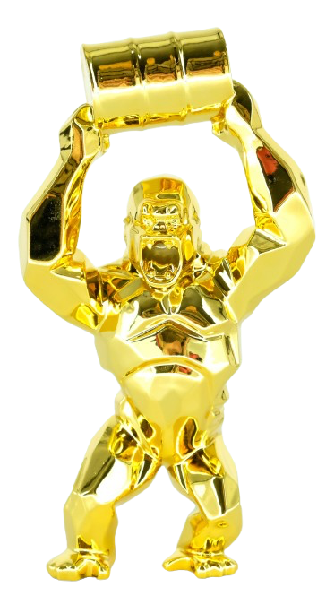 Richard ORLINSKI : Kong Oil Spirit (Gold edition) - Sculpture originale