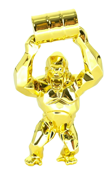 Richard ORLINSKI : Kong Oil Spirit (Gold edition) - Sculpture originale