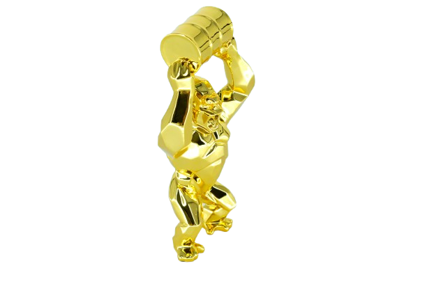 Richard ORLINSKI : Kong Oil Spirit (Gold edition) - Sculpture originale