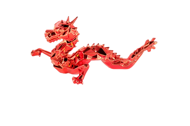 Richard ORLINSKI : Dragon Spirit (Red Edition) - Sculpture originale