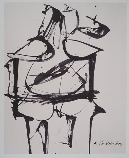 Willem DE KOONING : Femme fauve - Lithographie signée