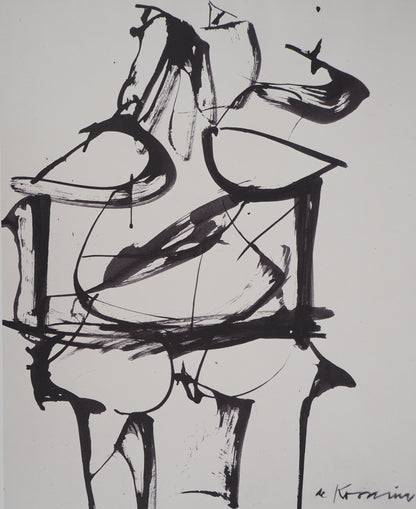 Willem DE KOONING : Femme fauve - Lithographie signée