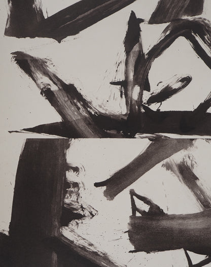 Willem DE KOONING : Composition en noir et blanc - Lithographie signée