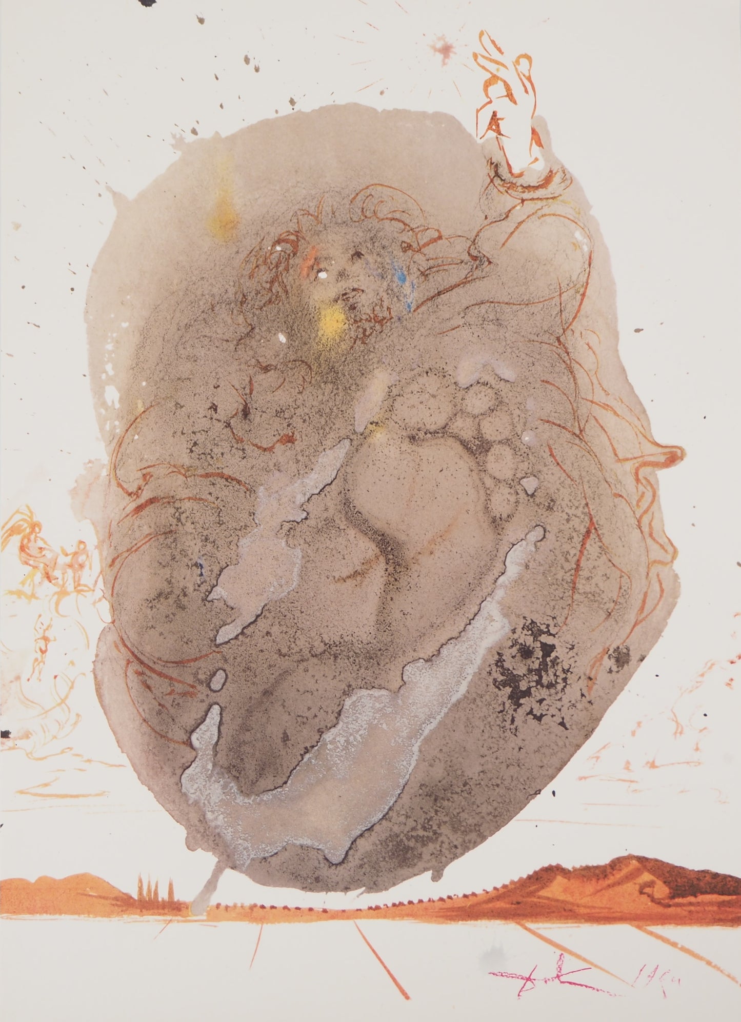 Salvador DALI : La Création de l’Homme - Lithographie signée