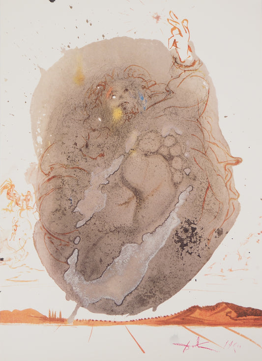 Salvador DALI : La Création de l’Homme - Lithographie signée