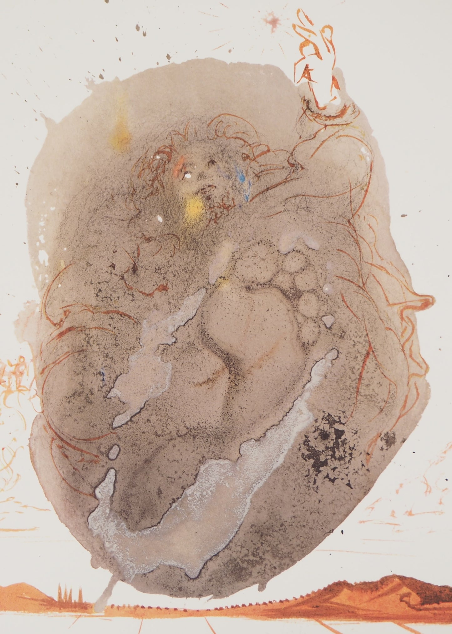 Salvador DALI : La Création de l’Homme - Lithographie signée