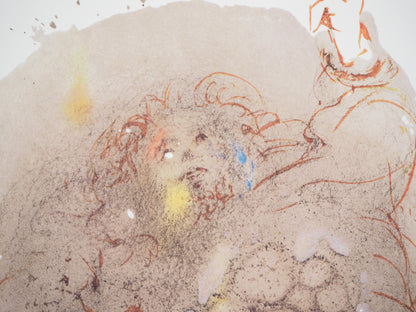 Salvador DALI : La Création de l’Homme - Lithographie signée