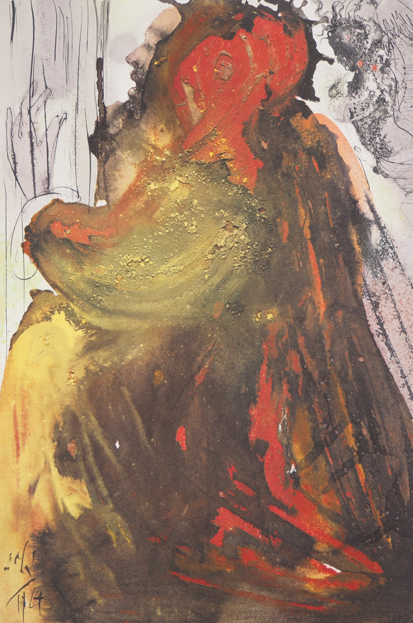 Salvador DALI : La Prière de David - Lithographie signée