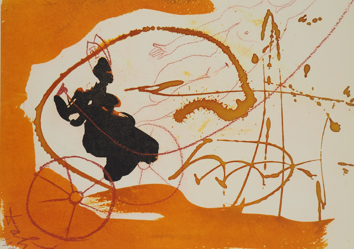Salvador DALI : Le Char de Feu - Lithographie signée