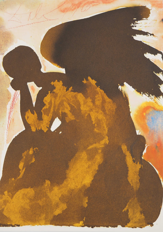 Salvador DALI : L’Ange Noir - Lithographie signée