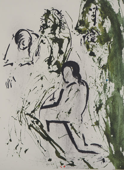 Salvador DALI : La Mise au Tombeau - Lithographie signée