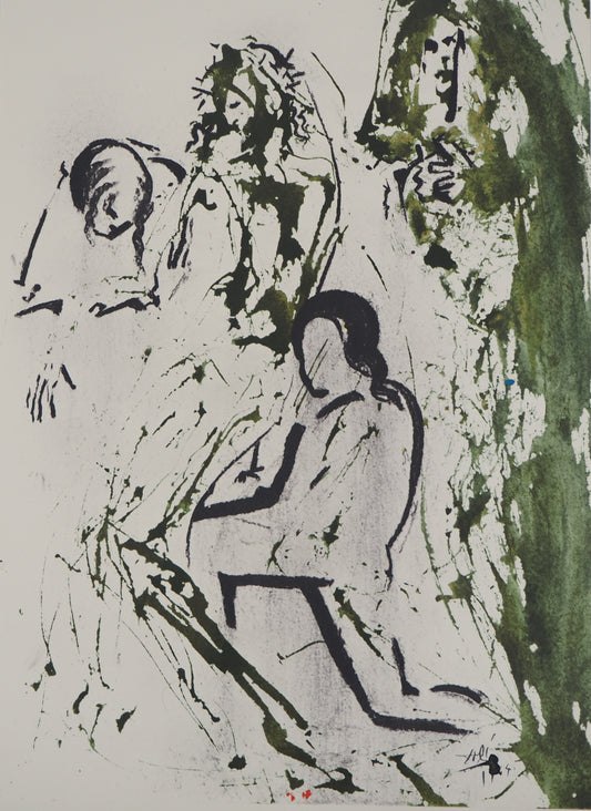 Salvador DALI : La Mise au Tombeau - Lithographie signée