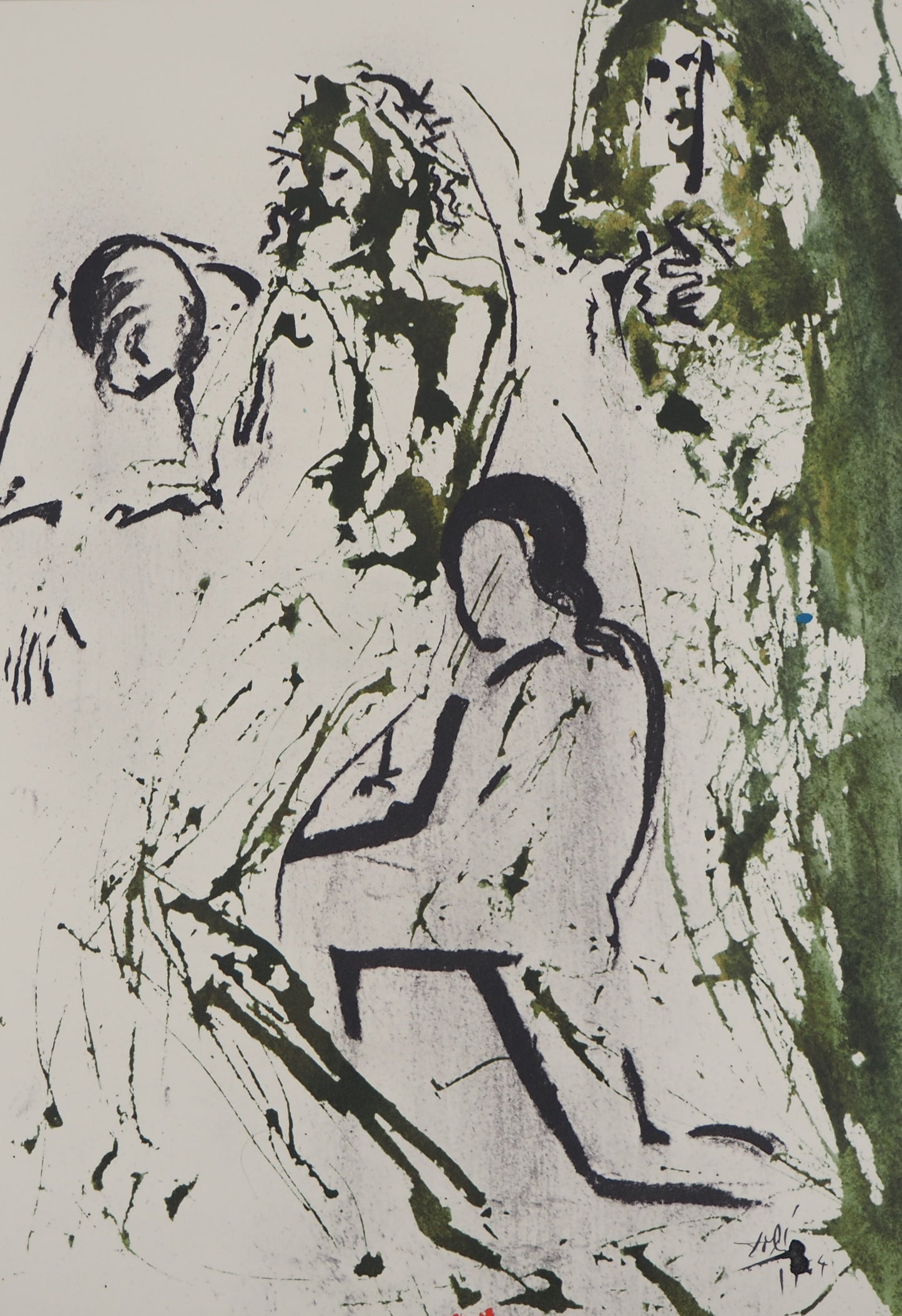 Salvador DALI : La Mise au Tombeau - Lithographie signée