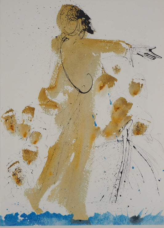 Salvador DALI : Jésus marchant sur l’eau - Lithographie