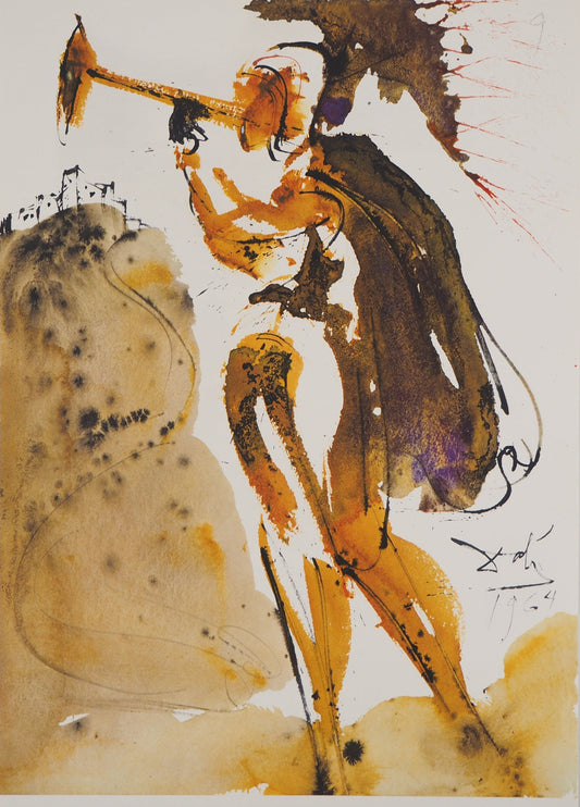 Salvador DALI : Les Trompettes de Sion - Lithographie signée