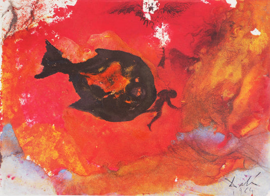Salvador DALI : Jonas et la Baleine - Lithographie signée