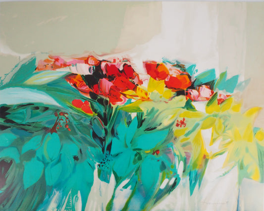 Claude HEMERET: Florales - Litografía original firmada