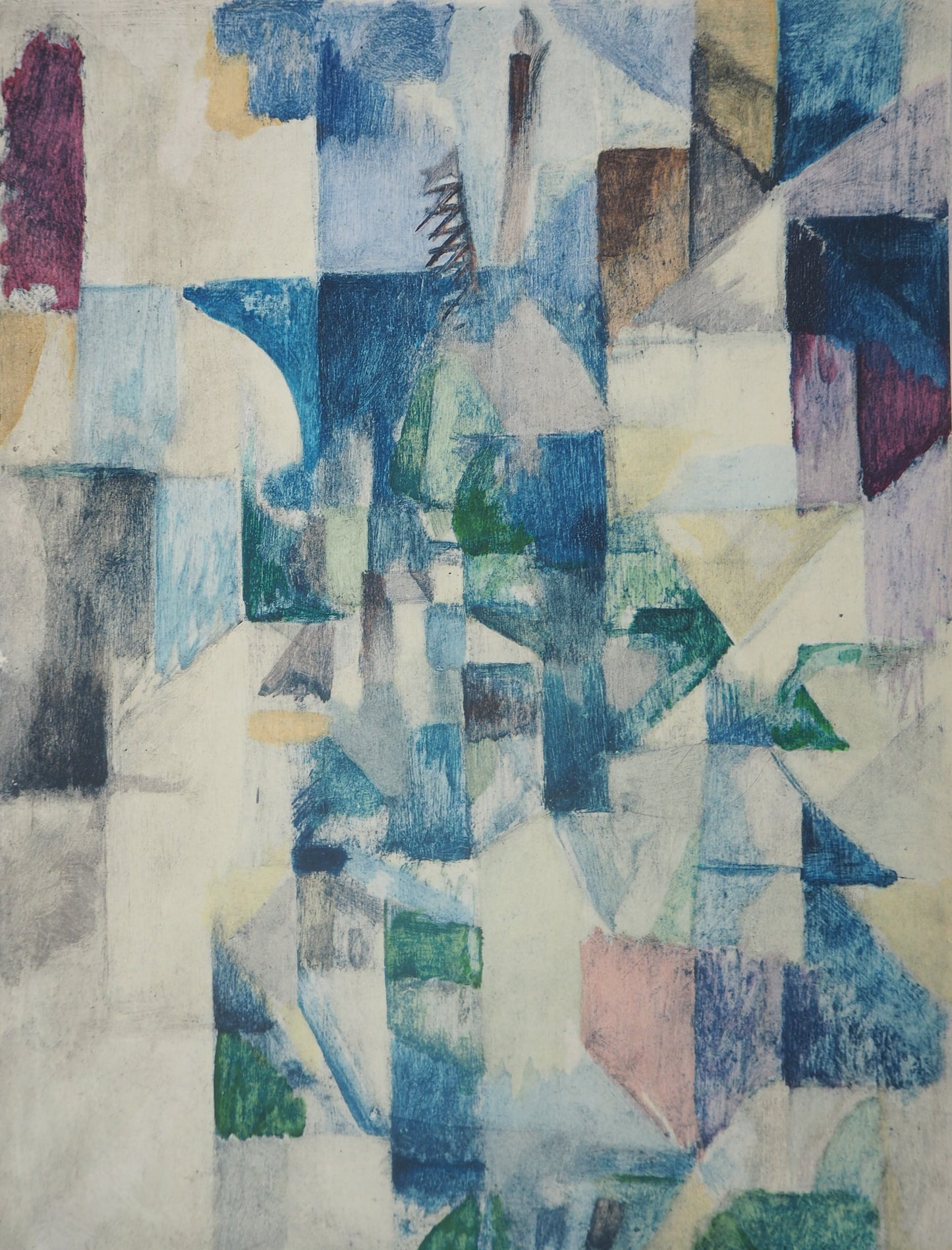 Robert DELAUNAY : Fenêtre sur la ville - Pochoir original