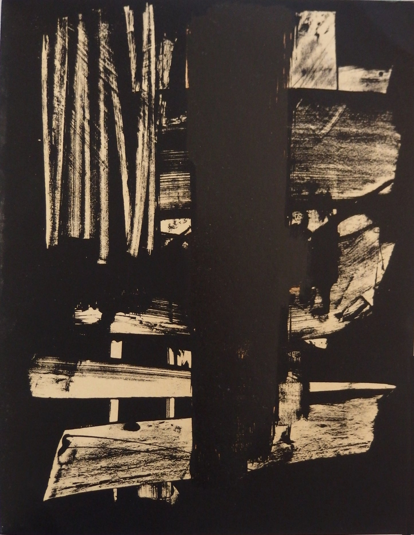 Pierre SOULAGES : Lithographie n°9 - Lithographie originale
