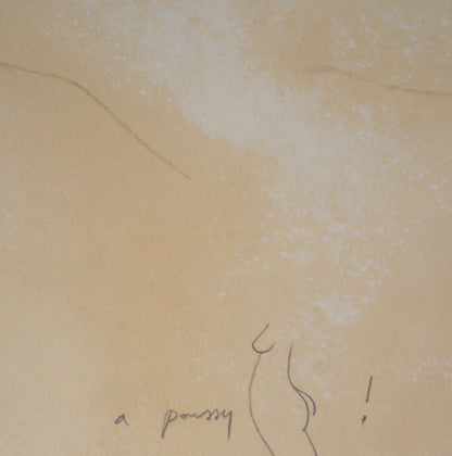 Claude GAVEAU : Albâtre - Lithographie originale signée et dédicacée avec dessin original