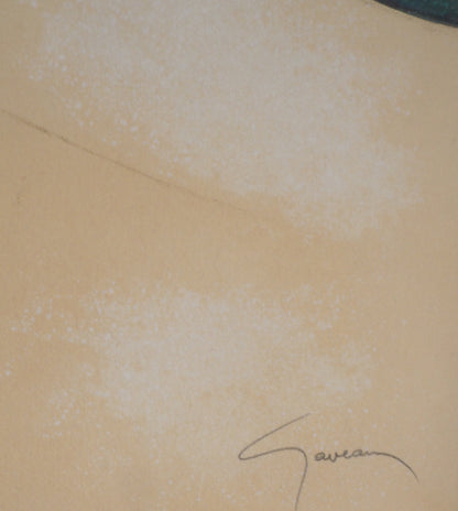 Claude GAVEAU : Albâtre - Lithographie originale signée et dédicacée avec dessin original