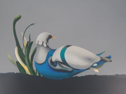Jean Paul DONADINI : Le pigeon voyageur - Lithographie Originale Signée