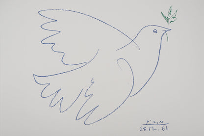 Pablo PICASSO : La colombe de la Paix - Lithographie signée