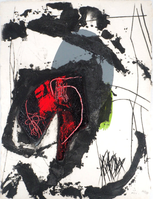 LIONEL : Trace Rouge - Gravure originale signée