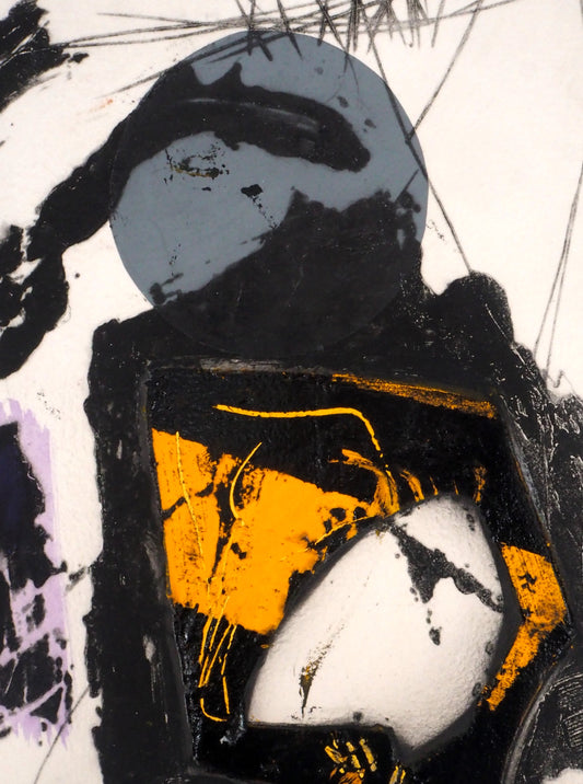 LIONEL : Trace Jaune - Gravure originale signée