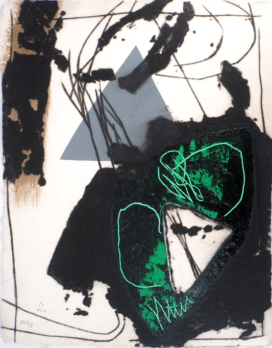 LIONEL : Trace verte - Gravure originale signée