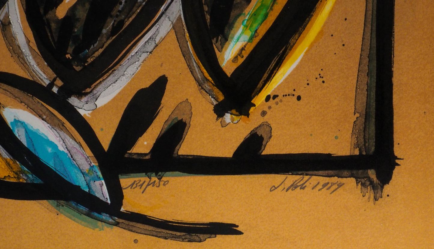 Jacques POLI : Les Perruches - Lithographie Originale Signée