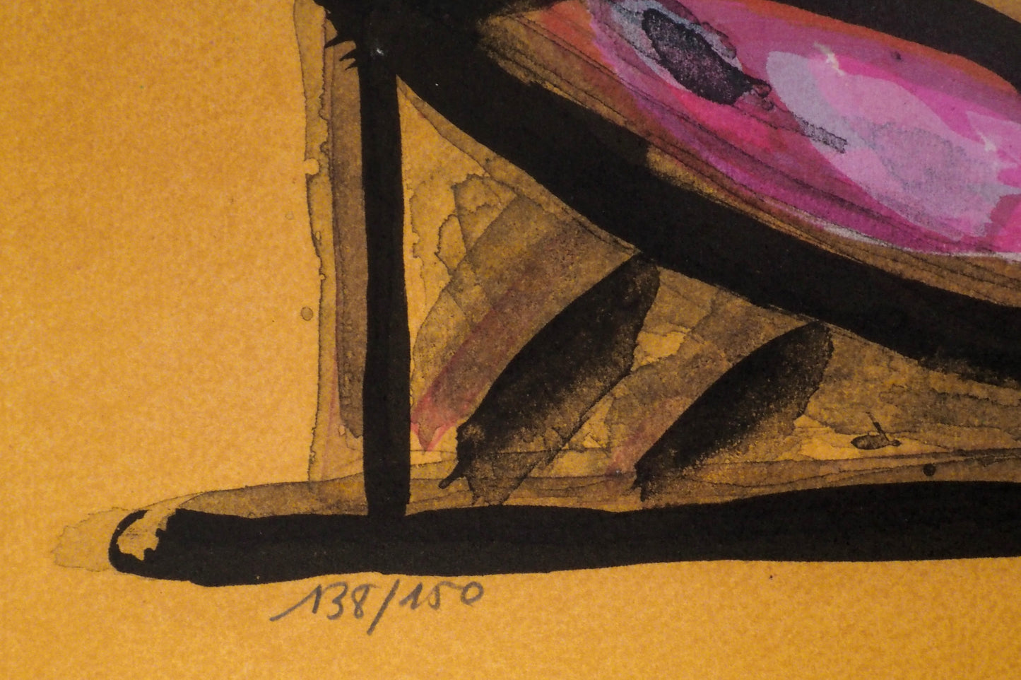 Jacques POLI : Perruches dans le jardin - Lithographie Originale Signée