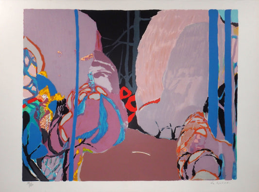 Gabriel GODARD : Paysage abstrait - Lithographie originale signée