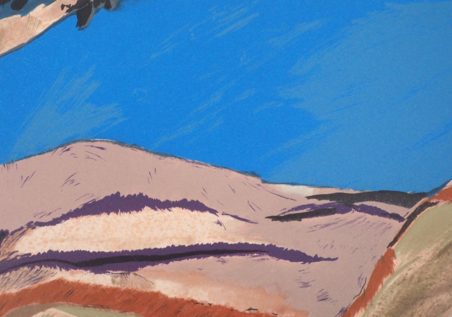 Gabriel GODARD : Promenade dans les dunes - Lithographie originale signée