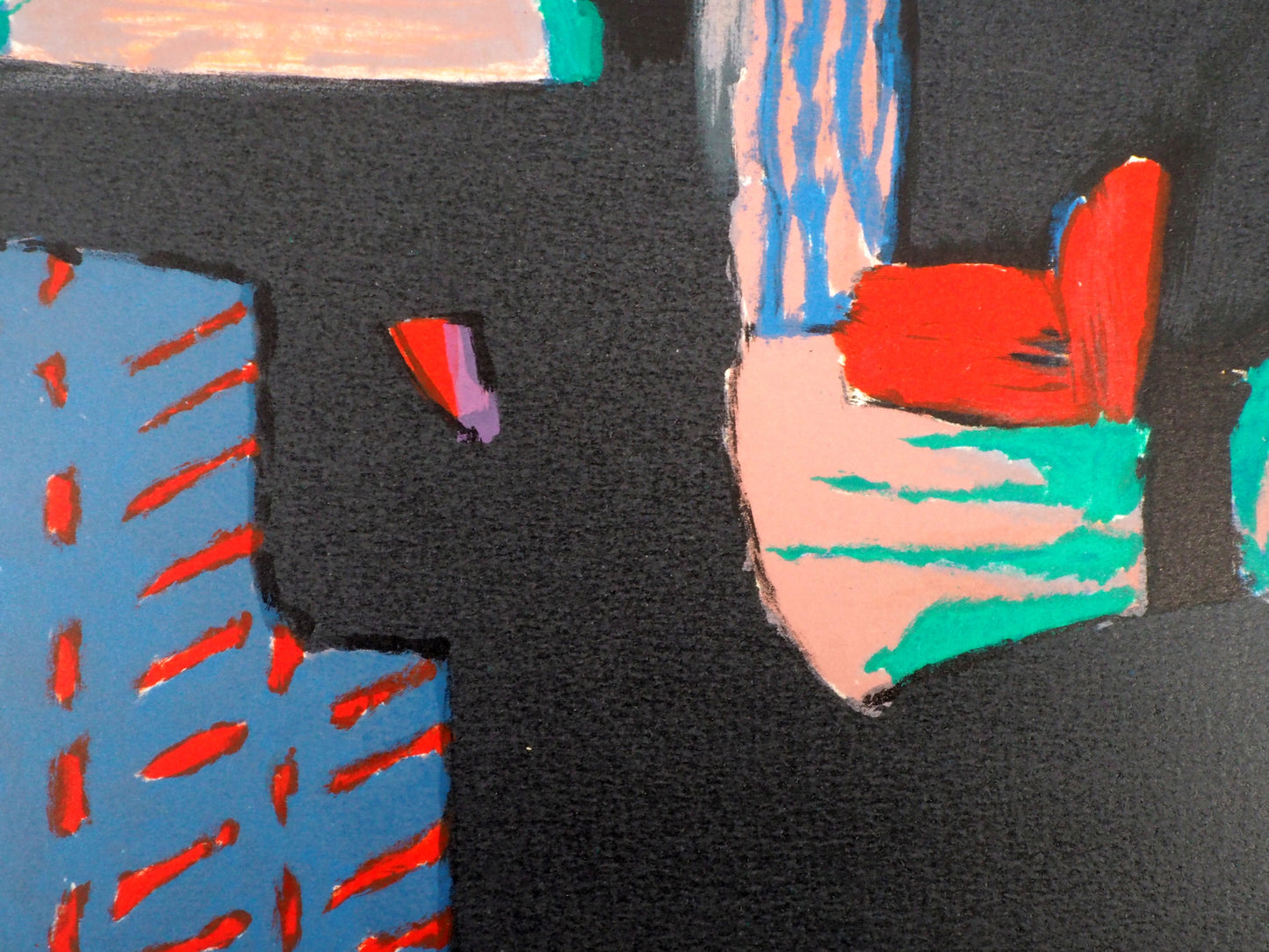 Gabriel GODARD : Nature morte au bouquet multicolore - Lithographie originale signée