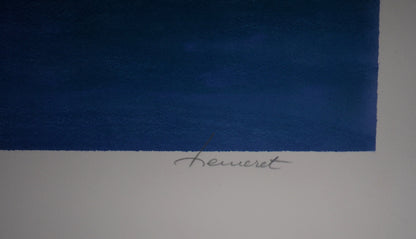 Claude HEMERET: Ramo multicolor - Litografía original firmada