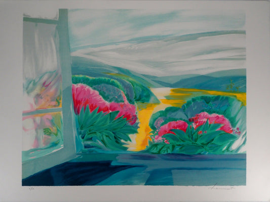 Claude HEMERET: Primavera, el valle florido - Litografía original firmada